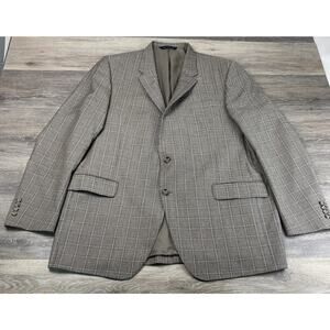 Coppley “Gibson”48T Brown Plaid 100%Wool Sport coat , Blazer‎
